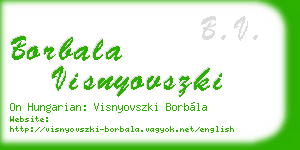 borbala visnyovszki business card