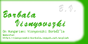 borbala visnyovszki business card